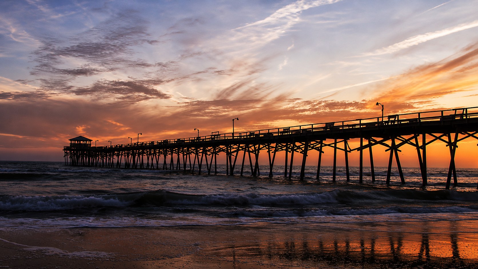 Oceanana Pier at sunset