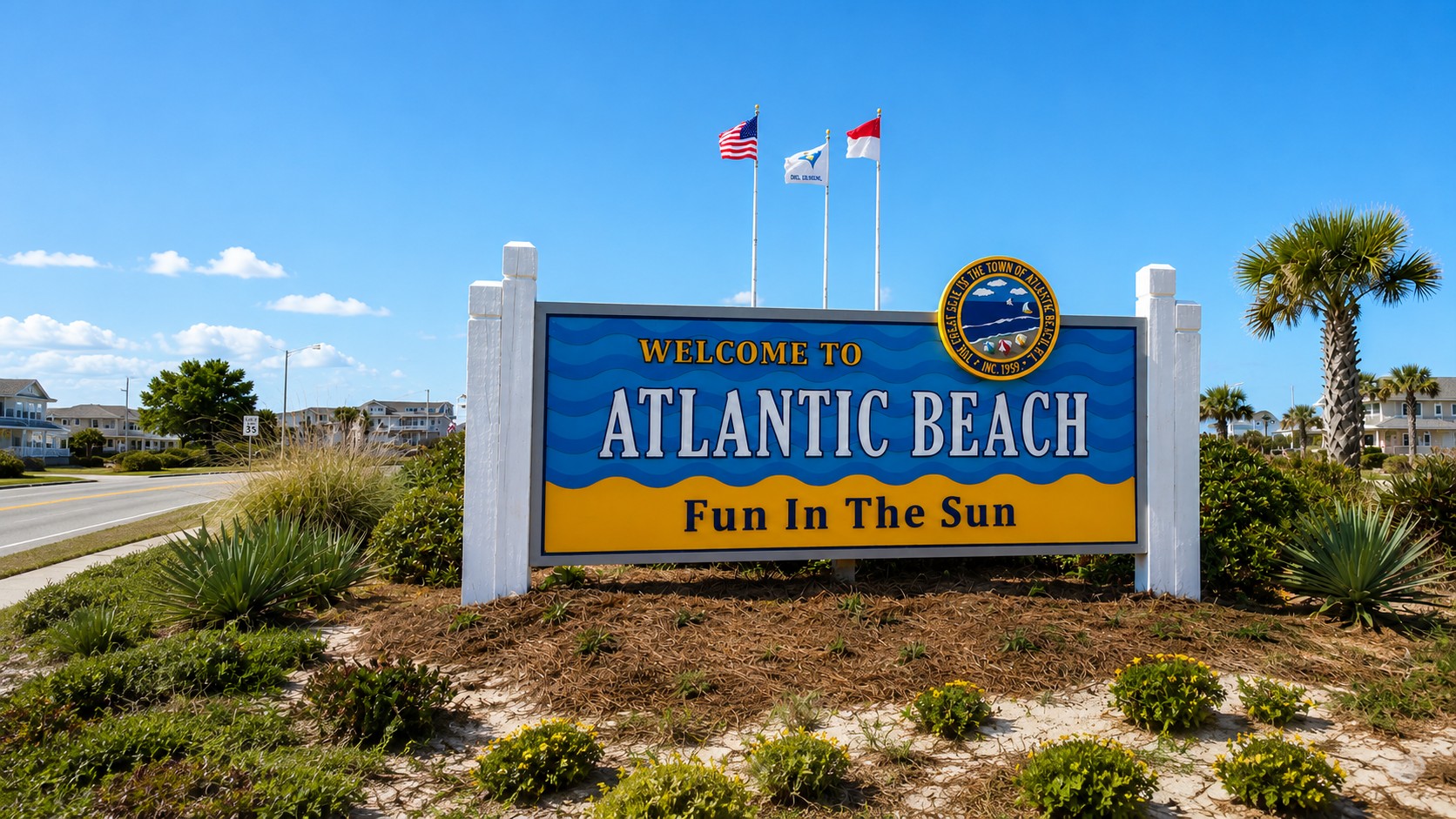 Welcome to Atlantic Beach sign